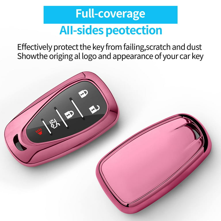 Key Fob Cover With Keychain, For Equinox Malibu Camaro Traverse 5