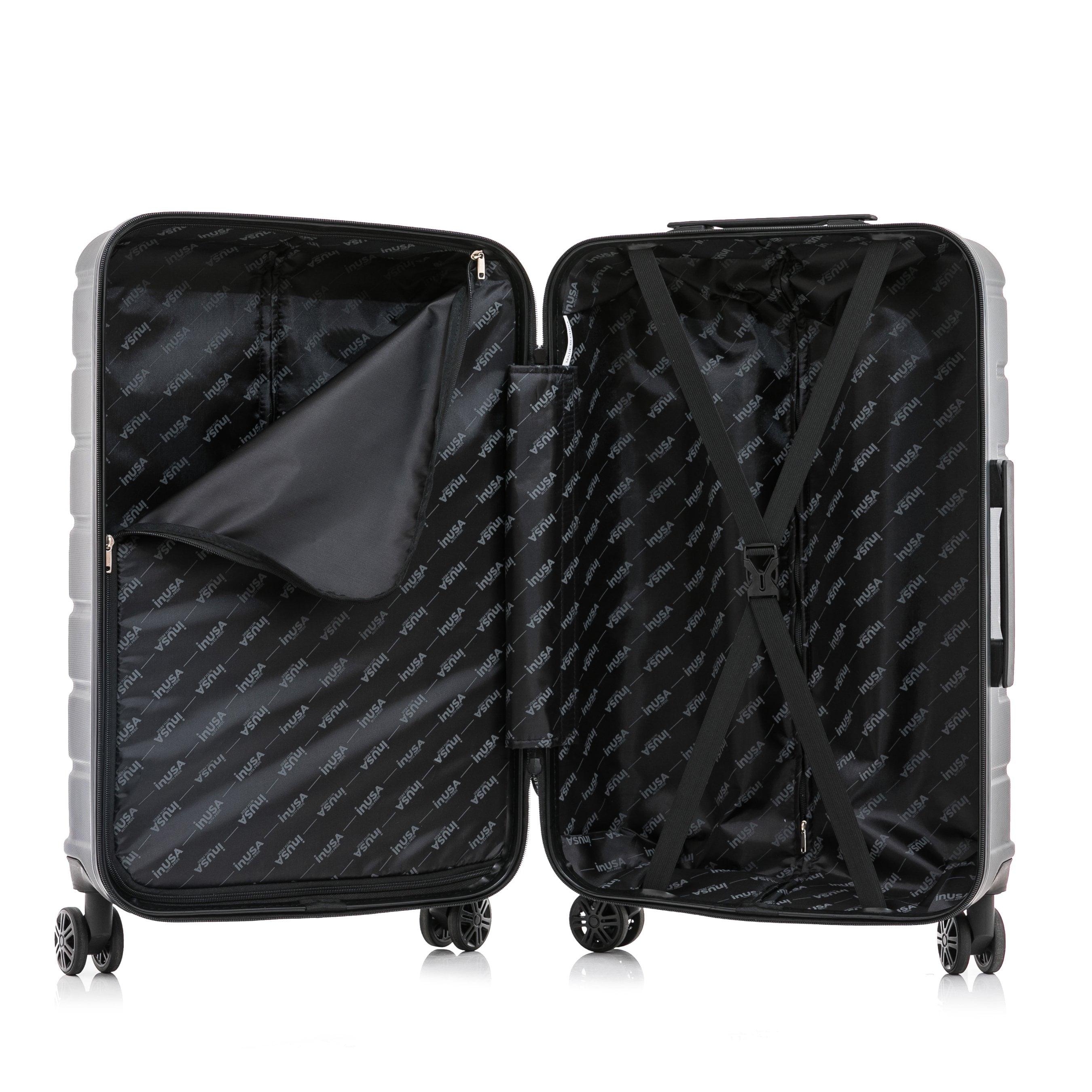 InUSA Trend 20" Hardside Lightweight Luggage with Spinner Wheels, Handle, and Trolley, Black