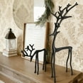 thumbnail image 5 of 2025 Modern Xmas Figurines-9.84" Black Reindeer Statues, Elegant Indoor Holiday Decor, Table Centerpieces Christmas Decorations, Perfect for Mantel Living Room Bedroom Office, 5 of 8