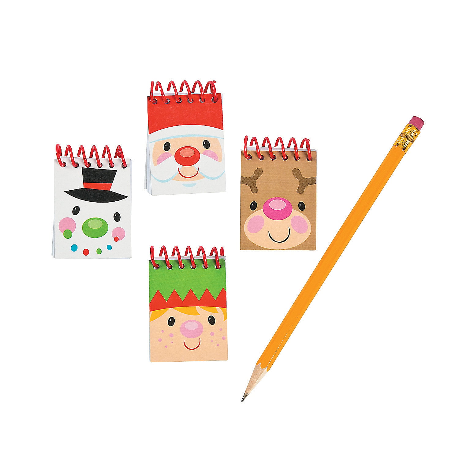 Cheery Christmas Mini Notepads Party Favors 48 Pieces