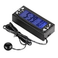 thumbnail image 3 of Termómetro De Automóvil, 12 V Del Reloj Digital Medidor De Temperatura LCD Con Alarma, Pantalla Grande, Interruptor De 12/24 Horas, 3 of 7