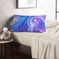 thumbnail image 6 of Balery Swirl Blue And Purple Bedding Queen Pillow Cases - Envelope Closure - Soft Brushed Microfiber Fabric - Shrinkage and Fade Resistant Pillow Cases-16"x24", 6 of 6