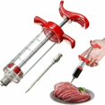 thumbnail image 1 of Jeringa de Salsa, Jeringa de Adobo de 30 ml, Inyector de Adobo Premium, Inyector de Carne con Jeringa de Salmuera para Pollo, Carne de Res, Pavo, Carne Asada, Barbacoa, 1 of 5