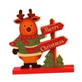 thumbnail image 5 of Rushawy Wooden Christmas Decorations Craft Table Centerpiece Desk Christmas Ornament for Elk, 5 of 9