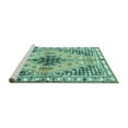 thumbnail image 2 of Ahgly Company Machine Washable Indoor Rectangle Persian Turquoise Blue Traditional Area Rugs, 2' x 3', 2 of 4