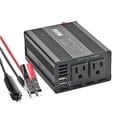thumbnail image 1 of 12V to 110V Car Power Inverter with 300W Rated & 600W Peak Power, Modified Sine Wave, 2 US Standard AC Outlets, 2 USB Ports (2.4A & 3A), 6 Protection Functions, Intelligent Temperature Control Fan,, 1 of 4