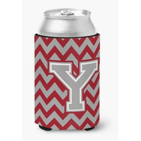 

Letter Y Chevron Crimson & Grey Can or Bottle Hugger