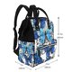 thumbnail image 2 of Fotbe Blue and White Butterflies Mochila Maternidad - Lona de Sarga Impermeable, Mochila de Pañales de Gran Capacidad con Múltiples Bolsillos y Correas Ajustables, 2 of 6