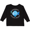 thumbnail image 3 of Inktastic Daddy's Fishing Buddy with Cute Blue Fish Boys or Girls Long Sleeve Toddler T-Shirt, 3 of 5