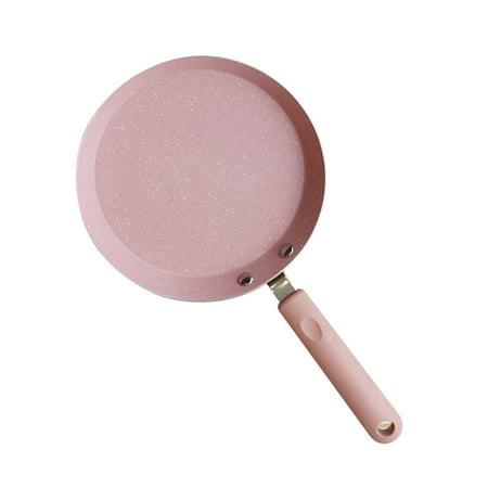 

Aluminum Non-stick Pan Practical Frying Pan Useful Omelette Pancake Pan Kitchen Gadget for Home Restaurant (6 Inch Pink)