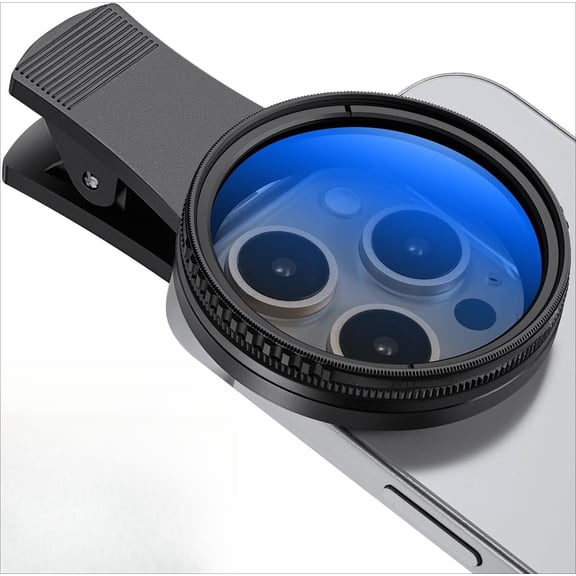 52mm Clip-on  Phone Camera Lens Filter Kit, Circular Polarizer Polarizing Filter Compatible with iPhone 17 16 15 14 13 12 11
