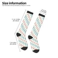 thumbnail image 2 of Susaid Colorful Geometric Print Thermal Winter Socks for Men and Women, Warm Crew Hiking Socks, for Boots and Outdoor Activities, 2 of 6