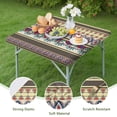 thumbnail image 4 of Fitted Hem Floral Design Tablecloth 36x36 Inch Boho Style for Outdoor Entertaining and Indoor Dining Use, 4 of 6