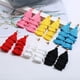 thumbnail image 5 of Pendientes de Borla Jumpingount Candelabro Moda Bohemia Larga Boho Tribal Blanco, 5 of 6