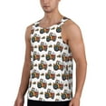 thumbnail image 2 of Easygdp Cartoon Tractor Men's Tank Top, Sleeveless Muscle T Shirts, Breathable, Quick-Dry, Loose for Gym, Running, Fitness - Medium, 2 of 9