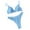 Sky Blue, variant on Youyipin Womens Swimsuits 2 Piece Bikini Sets Midi Waist Cheeky Swimsuit Striped Triangle Casual Bathing Suit For Women