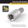 thumbnail image 2 of Titan 15657 Hex Bit Socket, 7/32", 3/8" Drive, Chrome Vanadium Steel Steel, 2 of 3