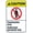 Warning Sign 1, variant on Construction Area Bilingual Warning Sign 8"x12" - Construction Security Metal for Building Site Renovation Zone Business Home Outdoor Indoor Road Yard Garage