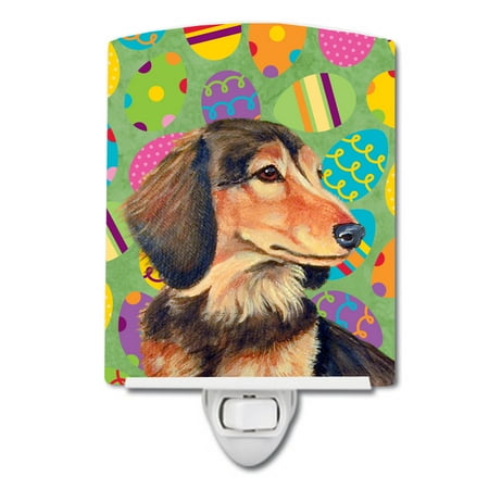 

Caroline s Treasures LH9436CNL Dachshund Easter Eggtravaganza Ceramic Night Light 6x4x3 multicolor