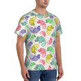 thumbnail image 2 of Vsdgher Cute Chameleons Print Men's Dry Fit Mesh Athletic Shirts Moisture Wicking Tennis T-Shirt Tops, 2 of 9