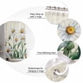thumbnail image 6 of Spring Floral Waterproof Fabric Shower Curtain, Vintage Summer Botanical White Daisy Shower Curtain for Bathroom Curtains Bathtubs Hotel Washable Shower Curtains with 12 Hooks Standard 66x72, 6 of 6