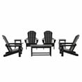 thumbnail image 3 of WestinTrends 7 Piece Hdpe Plastic Outdoor Patio Bar Set, Black, 3 of 13