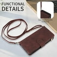 thumbnail image 6 of Dteck for iPhone 15 Pro Max Wallet Case, Crossbody Phone Purse with Card Holder for Women Men, Soft PU Leather Zipper Carry Cover with Shoulder Strap for iPhone 15 Pro Max,Coffee, 6 of 6