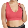 thumbnail image 3 of Aayomet Sports Bra Bra Plus Bra Ultra Thin Size Full Cup Tops Large Color Sports Women Bra Women's Blouse, Red XX-Large, 3 of 4
