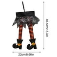 thumbnail image 4 of TERGAYEE 2Pcs Halloween Witchs Legs,Novelty Plush Witch Legs with Shoes Hanging Pendant Decorative Front Door Sign Wall Hanger Wreath for Haunted House Witch Party, 4 of 9
