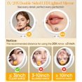 thumbnail image 4 of Espejo de maquillaje Gospire iluminado con aumento 20X blanco, 4 of 8