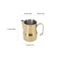 thumbnail image 4 of LAZIOEGR 450ml 304 Stainless Steel Milk Frothing Pitcher – Drip‑Free Spout, Gold Finish, Versatile Coffee & Water Cup, 4 of 10