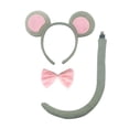 thumbnail image 3 of Diadema con orejas de ratón, orejas de animal, disfraz infantil para Halloween y baile. 3 piezas, 3 of 9