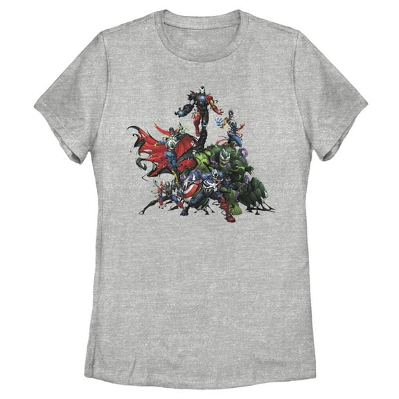 Women's Marvel Venom The Symbiote Avengers Assembled Graphic Tee Athletic Heather Medium