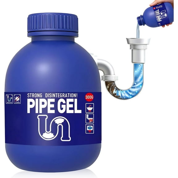 Pipe Bobo Drain Cleaner 10.6OZ, Professional Strength Clog Remover for Kitchen Sink, Shower & Tub, Safe Unclogging for All Pipe Materials