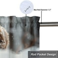 thumbnail image 5 of Winter Forest Bear Window Curtain Valances Rutsic Cabin Wild Animal Snowy Tree Rod Pocket Window Valance for Living Room Bathroom Bedroom Kitchen 54 by 18 in, 1 Panel, 5 of 6