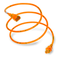 thumbnail image 1 of World Cord Sets 5 Foot IEC 60320 C14 to C13 PDU Style Heavy Duty 15 Amp Power Cable (Orange), 1 of 5