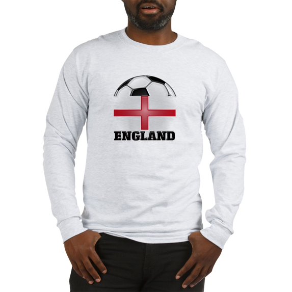 CafePress - England Soccer Long Sleeve T Shirt - Unisex Cotton Long Sleeve T-Shirt