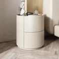 thumbnail image 2 of Nueva mesita de noche redonda nórdica de madera maciza, gabinete de almacenamiento moderno y sencillo para dormitorio pequeño, gabinete Afas para sala de estar, muebles para el hogar, 2 of 4