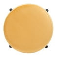 thumbnail image 6 of SAFAVIEH Couture Paisleigh Round Backless Bar Stool, Mustard/Black, 6 of 10