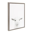 thumbnail image 2 of Kate and Laurel Sylvie Baby Goat Black and White Portrait Framed Canvas Wall Art by Simon Te Tai, 18x24 Gray, 2 of 6