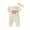 Beige, variant on CAICJ98 Newborn Baby Girls Summer Clothes Daddy's Girl Embroidery Ruffle Short Sleeve Jumpsuit Bubble Romper Bodysuit Outfits with Headband (Beige,3-6 Months)