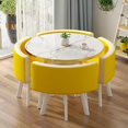thumbnail image 4 of Poker Marble Dining Tables Set 4 Chairs Center Round Dinning Table Luxury Office Mesas De Jantar Apartment Furniture GPF26XP My Lux Decor Round, 4 of 17