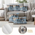 thumbnail image 5 of Blue Beach Outdoor Pillow Covers 20x20 Set of 2,Waterproof Patio Throw Pillowcase Protectors,Coastal Starfish Graffiti Retro Wooden Plank Decorative Pillow Shams Cushion Covers for Seat Bed Couch, 5 of 8