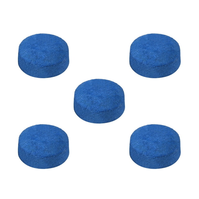 Graflsoa 50-Piece Blue Leather Billiard Cue Tips Set, 9mm Diameter, Premium Replacement for Pool Cues