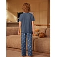 thumbnail image 6 of Arshiner Boys Pajamas Short Sleeve and Long Pants 2 Piece Pajama Set for Boys, 6 of 7
