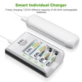 thumbnail image 4 of EBL 8 Pack 2800mAh AA Ni-Mh Rechargeable Batteries 1.2V with 4-Slot USB Battery Charger for AA AAA Rechargeable Battery, 4 of 10