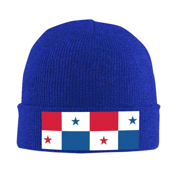 Flag Of Panama Beanie Hat Knit Hat Skull Cap for Men Women Winter Hat Blue