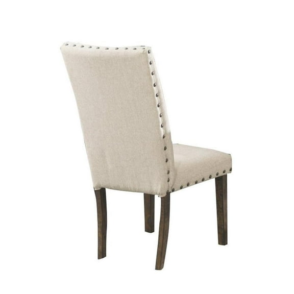 Pemberly Row Modern / Contemporary Dining Side Chair in Cream (Set of 2)