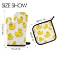 thumbnail image 2 of Yayeee Oven Mitts and Pot Holder Set of 4 Heat Resistant Kitchen Gloves Baking Hot Pad, Yellow Rubber Ducks, 2 of 5