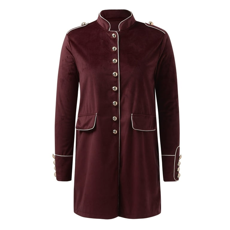Women Trench Coat Rain Womens Autumn Winter Casual Velour Design Buttons Suit Jacket Wool Coat with Hood Women Women Utility Jacket Inner Vests Two
